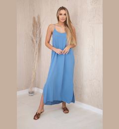 Снимка на Long dress with straps denim