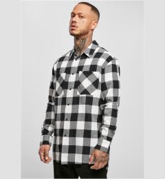 Снимка на Long oversized checkered shirt black/white