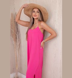 Снимка на Long pink dress with straps