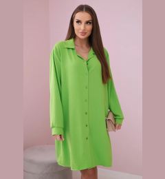 Снимка на Long shirt with viscose light green color