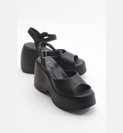 Снимка на LuviShoes Abbon Black Skin Genuine Leather Women's Sandals