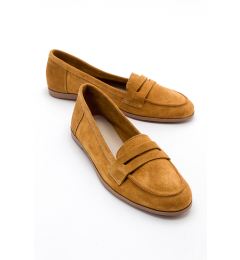 Снимка на LuviShoes F02 Women's Mustard Suede Flats