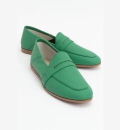 Снимка на LuviShoes F05 Green Skin Genuine Leather Women's Ballerinas
