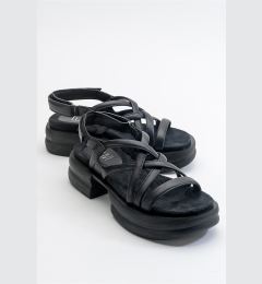 Снимка на LuviShoes Senza Women's Black Skin Genuine Leather Sandals