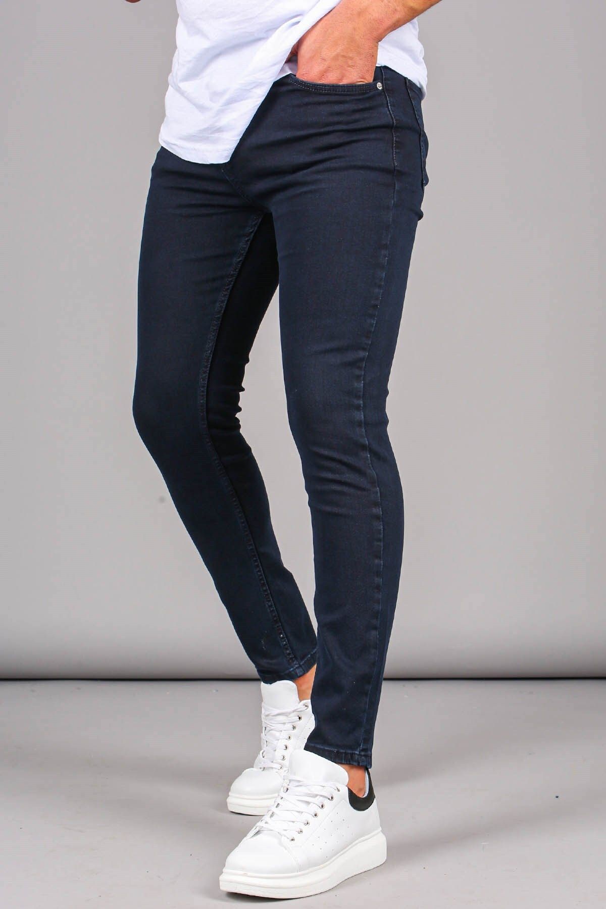 Снимка на Madmext Navy Blue Super Lycra Skinny Fit Men's Jeans 6302