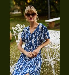 Снимка на Marisse Blue Short-Sleeved Midi Dress