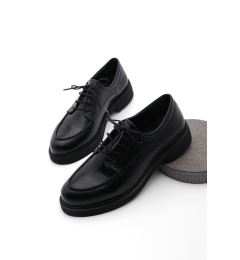 Снимка на Marjin Women's Oxford Shoes with Lace-up Masculine Casual Shoes Nesan Black