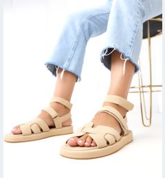 Снимка на marka niezdefiniowana Beige ankle strap sandals Maimuna