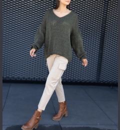 Снимка на marka niezdefiniowana Beige cargo pants with patch pockets Nuala