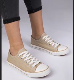 Снимка на marka niezdefiniowana Beige classic women's sneakers Menfis