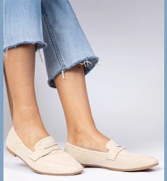 Снимка на marka niezdefiniowana Beige elegant faux-suede moccasins Palmarina