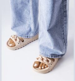 Снимка на marka niezdefiniowana Beige rubber flip-flops Étoile