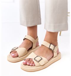 Снимка на marka niezdefiniowana Beige Sandals with a Buckle on the Strap Mirkasa