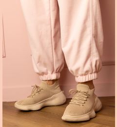 Снимка на marka niezdefiniowana Beige sporty sneakers with sock-like upper Zurry