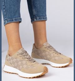 Снимка на marka niezdefiniowana Beige women's sporty sneakers Samara