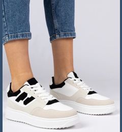 Снимка на marka niezdefiniowana Black and white women's sneakers Lavria