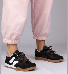 Снимка на marka niezdefiniowana Black canvas sneakers with colorful laces Bekki