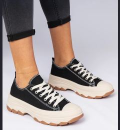 Снимка на marka niezdefiniowana Black classic high-soled sneakers Salsana