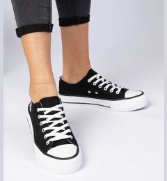 Снимка на marka niezdefiniowana Black classic women's sneakers Ellana