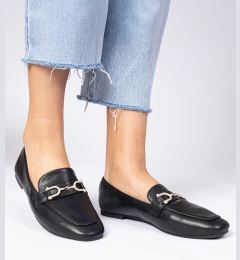 Снимка на marka niezdefiniowana Black elegant moccasins with rhinestones Banzao