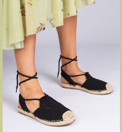 Снимка на marka niezdefiniowana Black flat espadrille sandals Relis