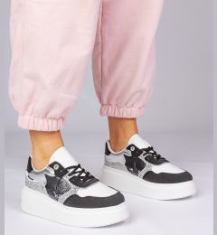 Снимка на marka niezdefiniowana Black glitter sneakers with animal print Bertula