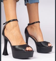 Снимка на marka niezdefiniowana Black high heel sandals Tesli