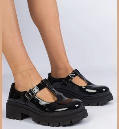 Снимка на marka niezdefiniowana Black patent platform shoes Kalaro