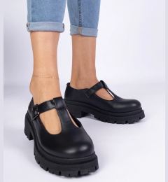 Снимка на marka niezdefiniowana Black platform shoes made of eco-leather Belever