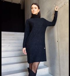 Снимка на marka niezdefiniowana Black shimmering midi dress with turtleneck Kusama