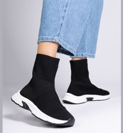 Снимка на marka niezdefiniowana Black sporty sneaker boots with a sock-like upper Narny