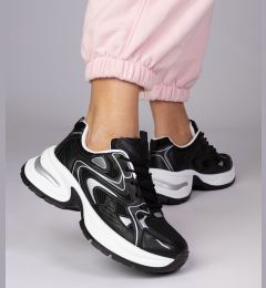 Снимка на marka niezdefiniowana Black sporty sneakers with thick sole Asetrina