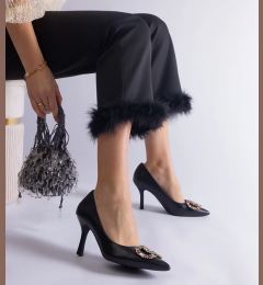 Снимка на marka niezdefiniowana Black stilettos adorned with colorful rhinestones Callsa