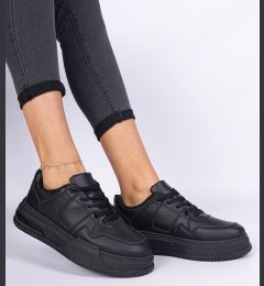 Снимка на marka niezdefiniowana Black women's sneakers with a thick sole Rossio