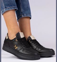Снимка на marka niezdefiniowana Black women's sneakers with gold glitter Emilia