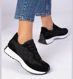 Снимка на marka niezdefiniowana Black women's sporty sneakers Samara