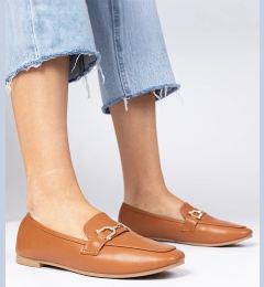Снимка на marka niezdefiniowana Brown elegant moccasins with rhinestones Banzao