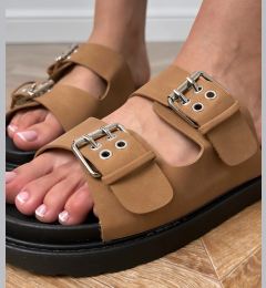 Снимка на marka niezdefiniowana Brown flip-flops with buckles on straps Klinet