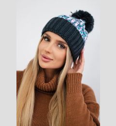 Снимка на marka niezdefiniowana Cap with a pompom Ellen K325 graphite