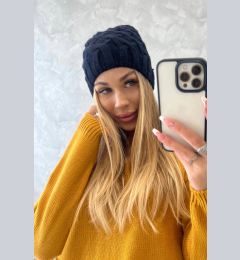 Снимка на marka niezdefiniowana Cap with fleece Agnieszka K239 navy blue