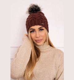 Снимка на marka niezdefiniowana Cap with fleece Daria K217 brown