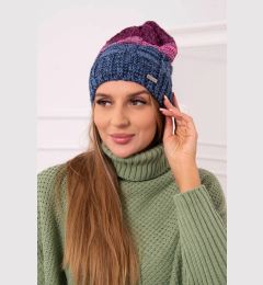 Снимка на marka niezdefiniowana Cap with fleece Dolores K303 jeans+pink+dark purple