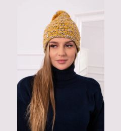 Снимка на marka niezdefiniowana Cap with fleece Fiona K275 mustard + gray