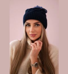 Снимка на marka niezdefiniowana Cap with fleece Ilona K218 jeans+navy blue