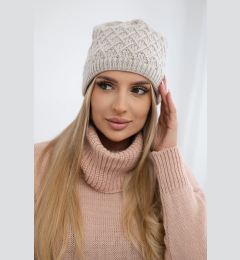 Снимка на marka niezdefiniowana Cap with fleece Kratka K204 beige