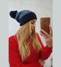 Снимка на marka niezdefiniowana Cap with fleece Milano K203 jeans+navy blue