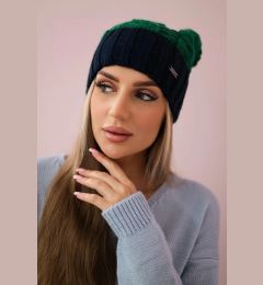 Снимка на marka niezdefiniowana Cap with fleece Paris K212 green+navy blue