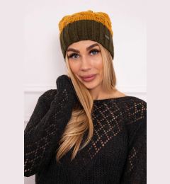 Снимка на marka niezdefiniowana Cap with fleece Paris K212 mustard+khaki