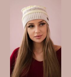 Снимка на marka niezdefiniowana Cap with fleece Patrycja K254 yellow + beige