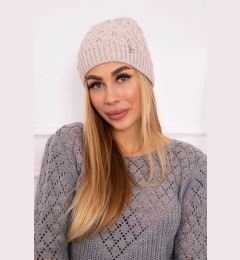 Снимка на marka niezdefiniowana Cap with fleece Roma K224 light beige